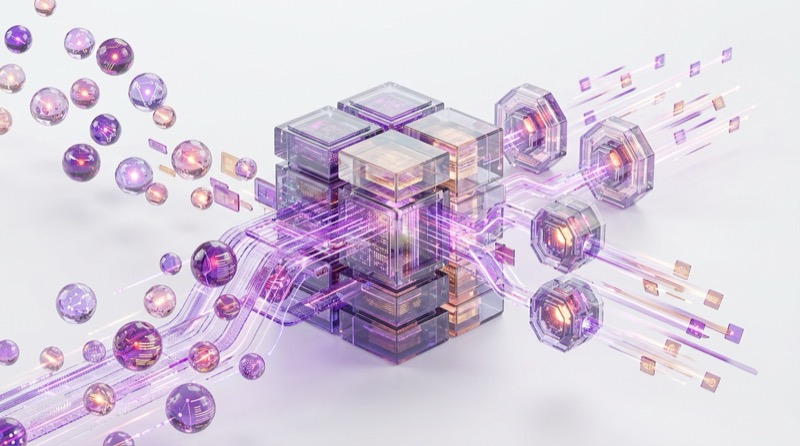 NovaGrid B2B SaaS Case Study 3D Artwork